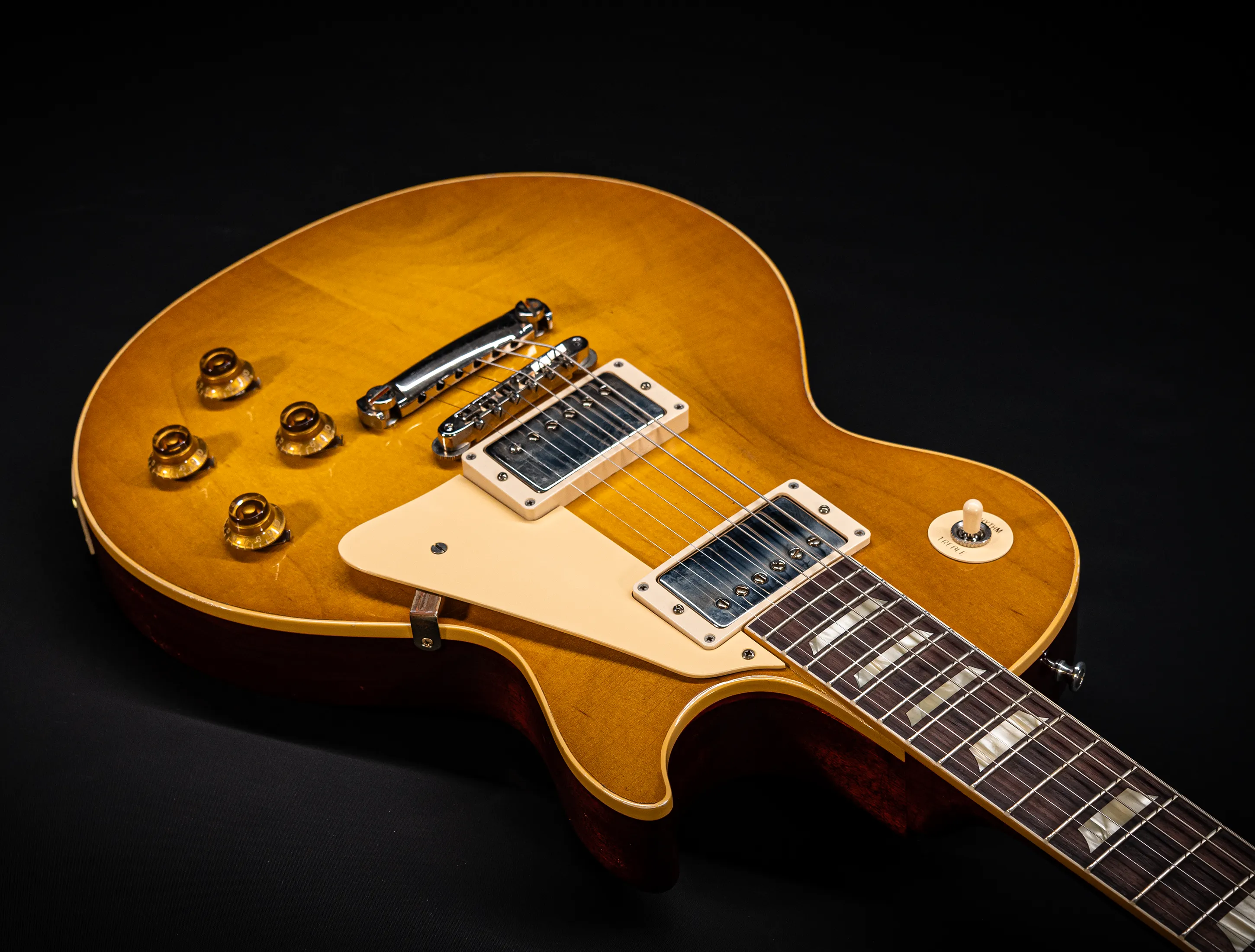 a171393 Gibson Les Paul 1958 Standard Reissue Murphy Lab Lemon Burst Light Aged Musikhaus-Hermann