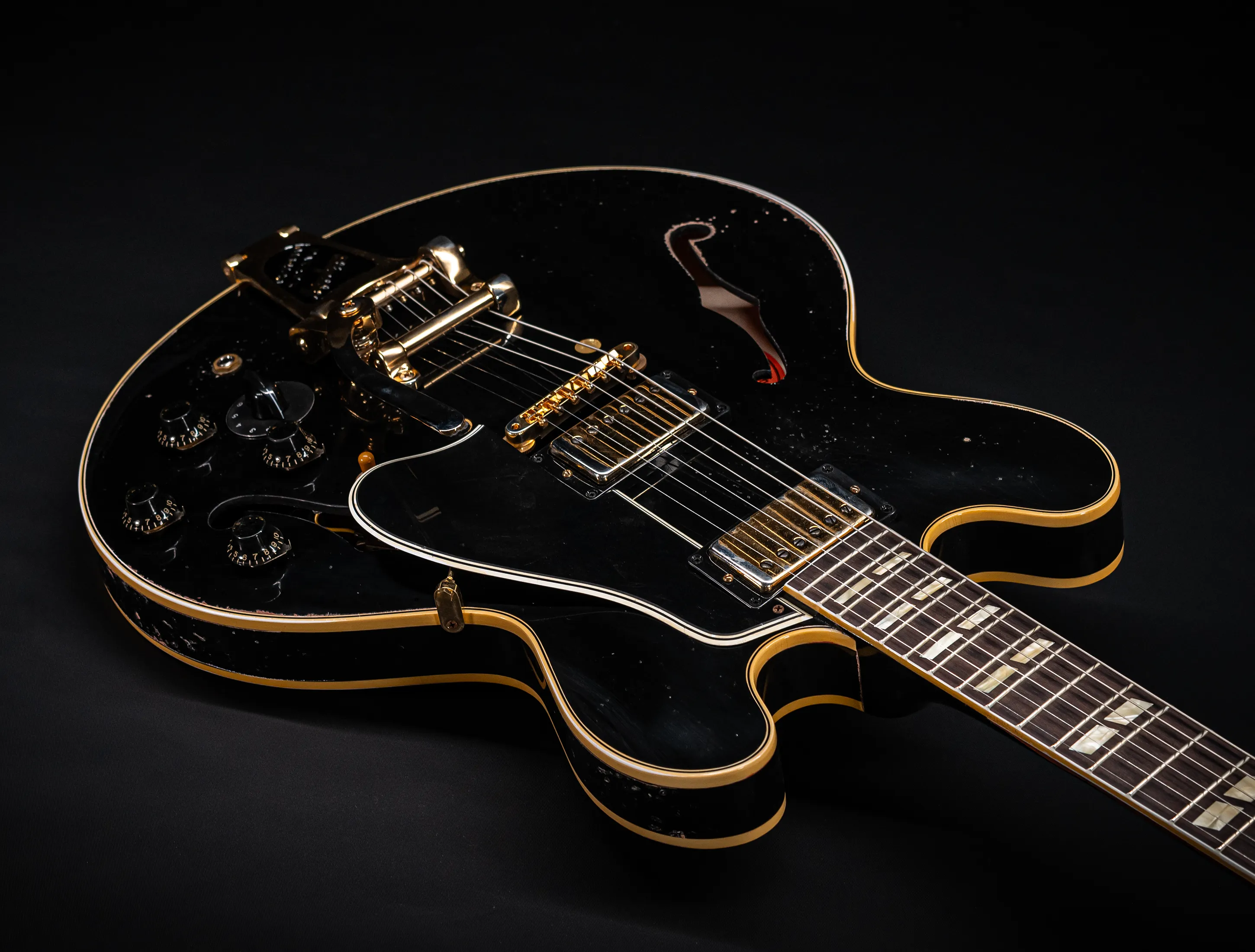 Gibson ES-345 1959 Bigsby Varitone Custom Shop Murphy Lab Heavy Aged - Ebony