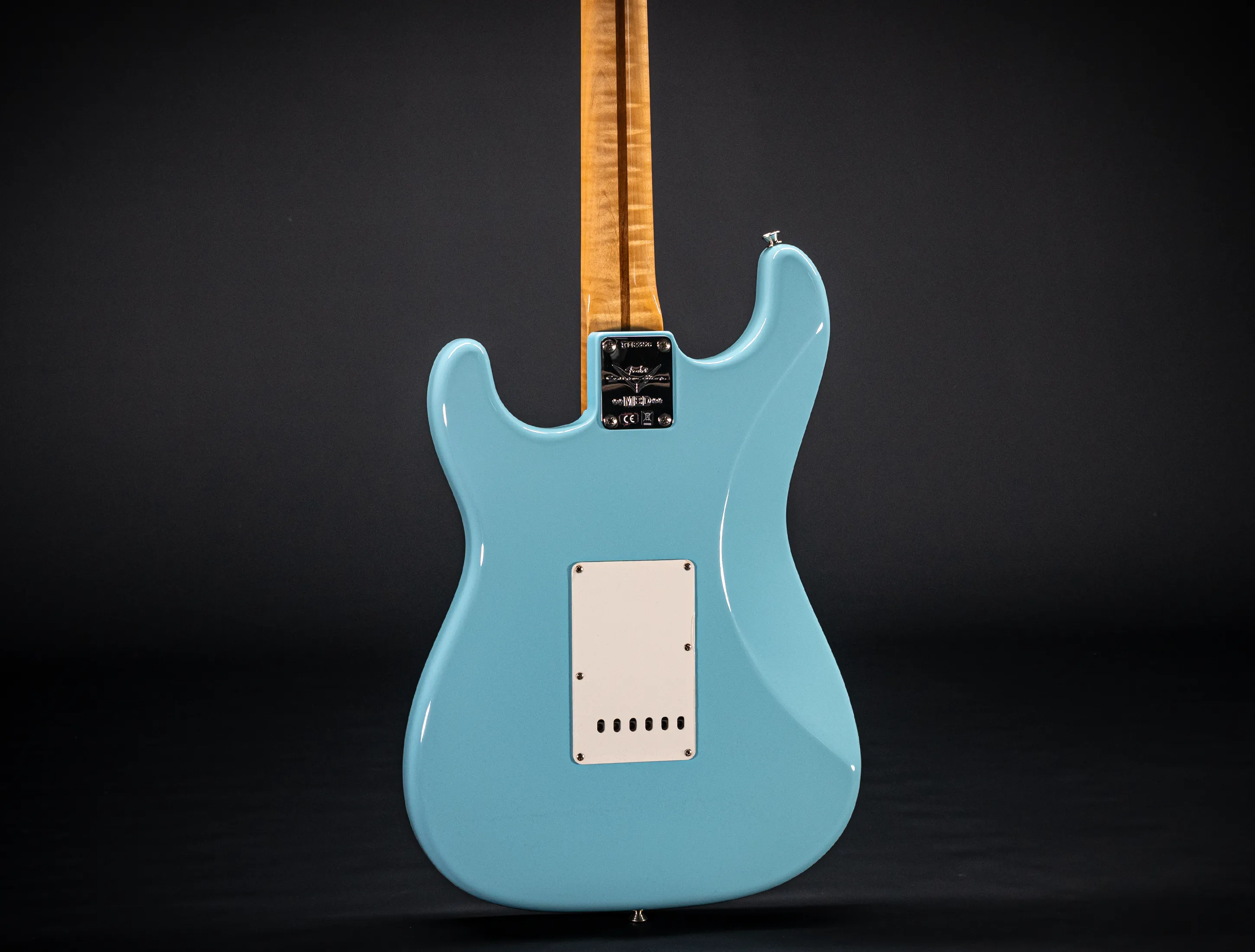 Fender MBD 1963 Stratocaster Prestige NOS flame Neck - Daphne Blue