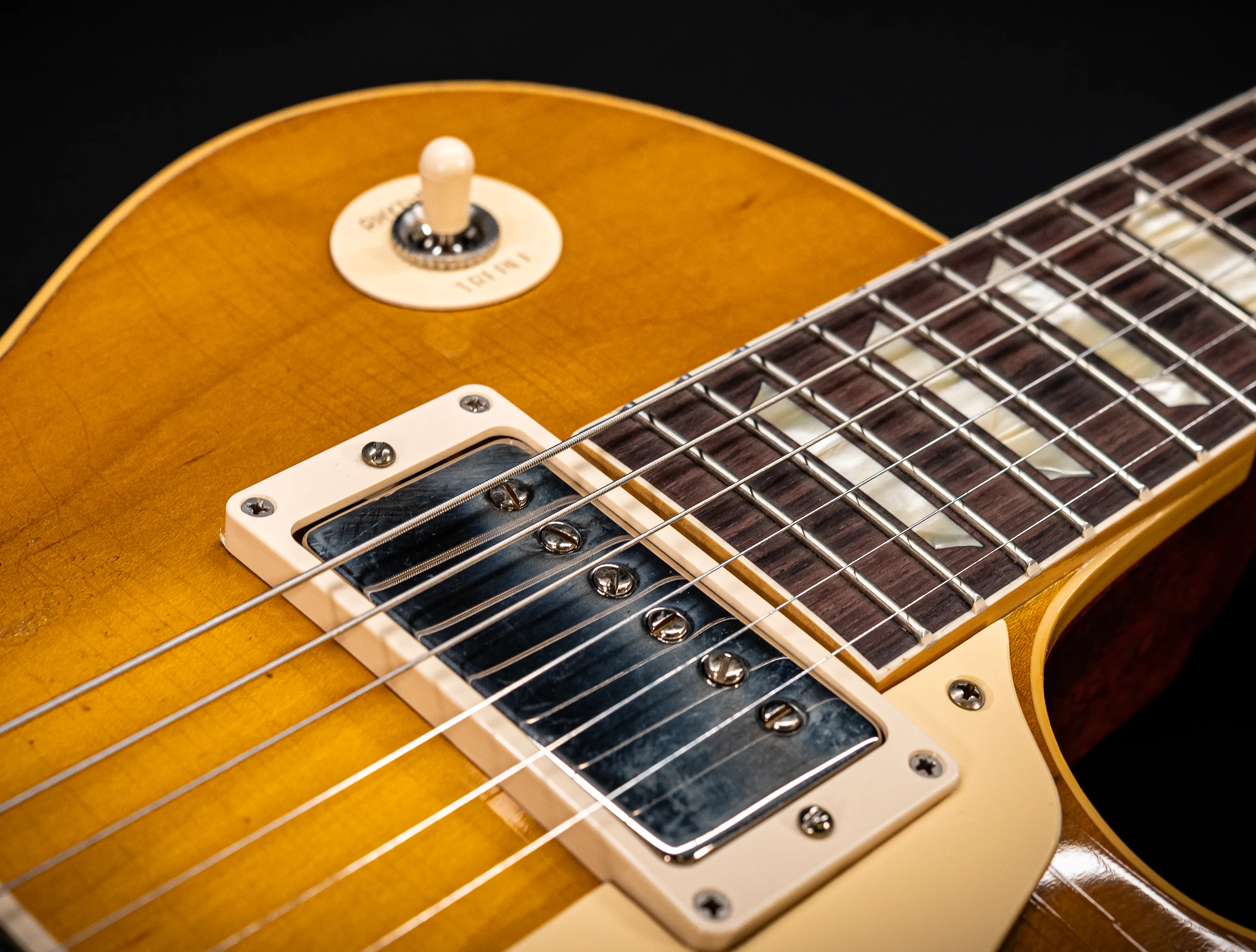 a171383 Gibson Les Paul 1958 Standard Reissue Murphy Lab Lemon Burst Light Aged Musikhaus-Hermann