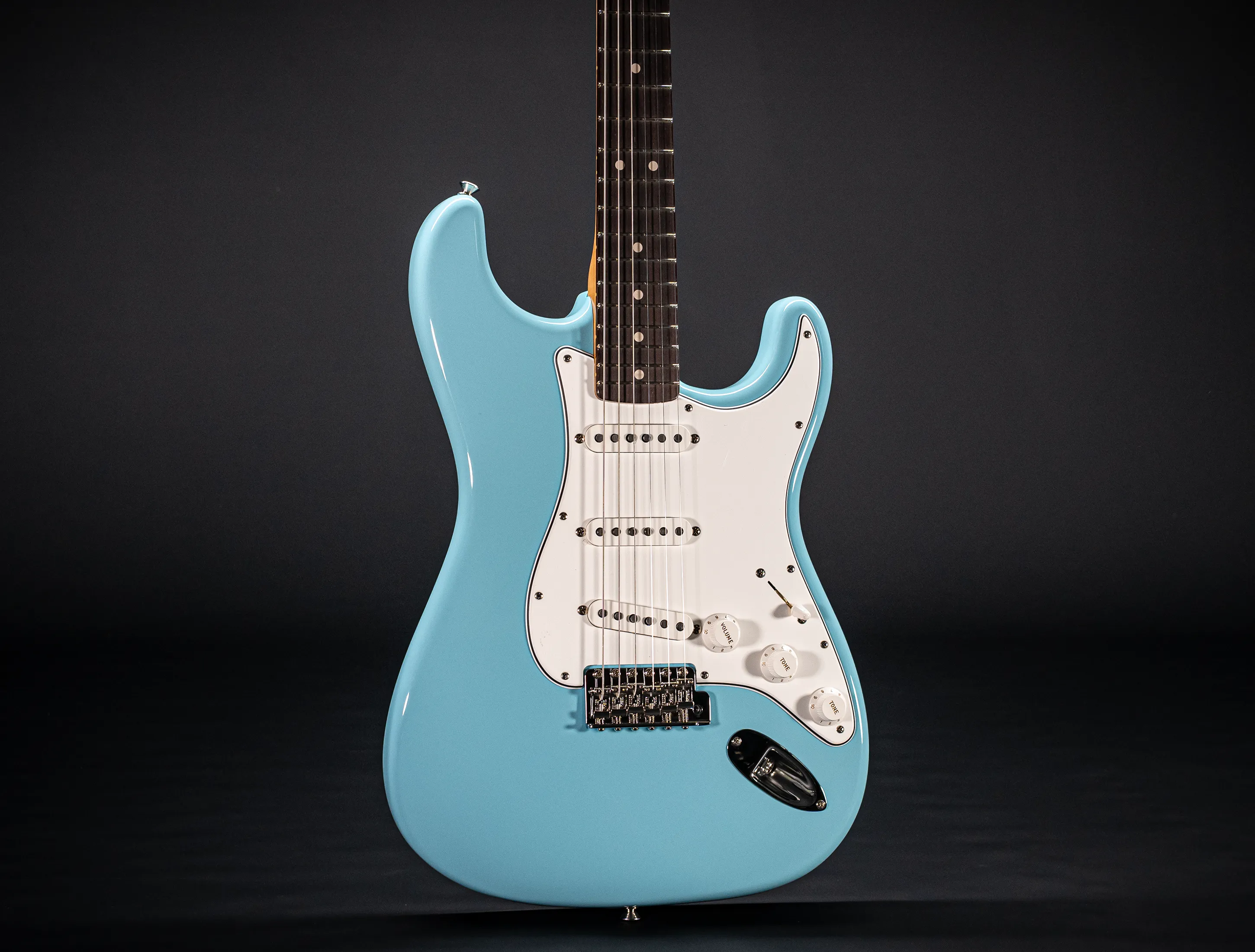Fender MBD 1963 Stratocaster Prestige NOS flame Neck - Daphne Blue