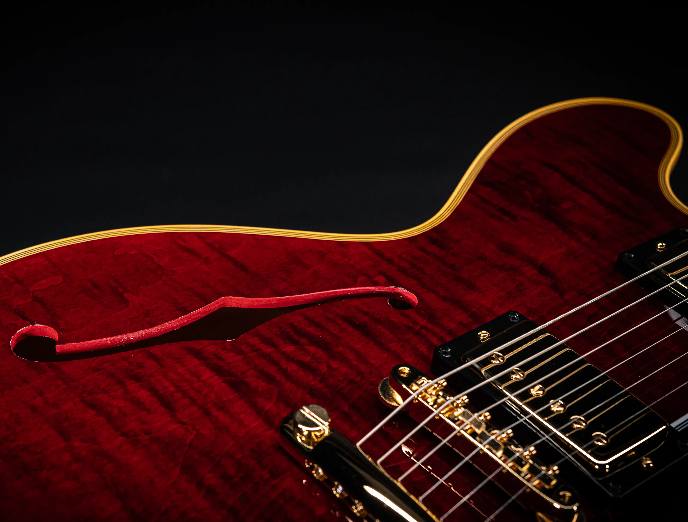 Gibson ES-355 1959 Custom Shop Gloss Figured Maple - Dark Viking Red