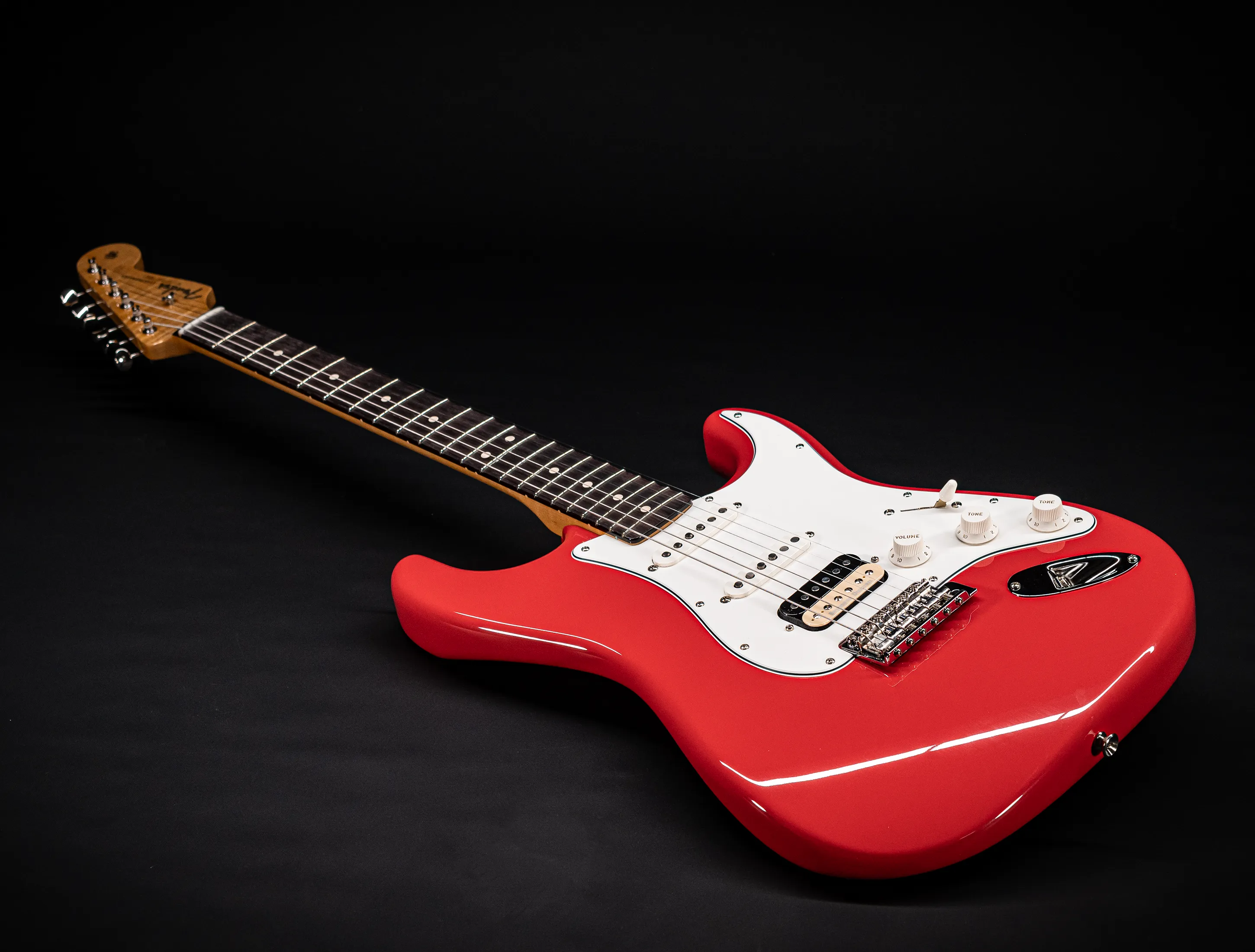 Fender MBD 1963 Humbucker Stratocaster GLOSS NOS flame Neck - Fiesta Red