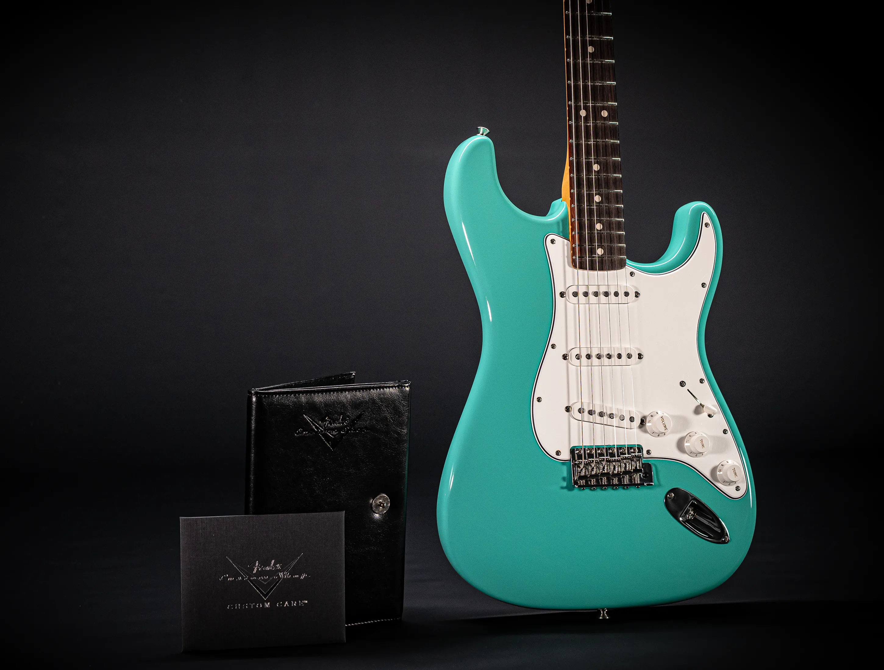Fender MBD 1963 Stratocaster GLOSS NOS flame Neck - Sea Foam Green