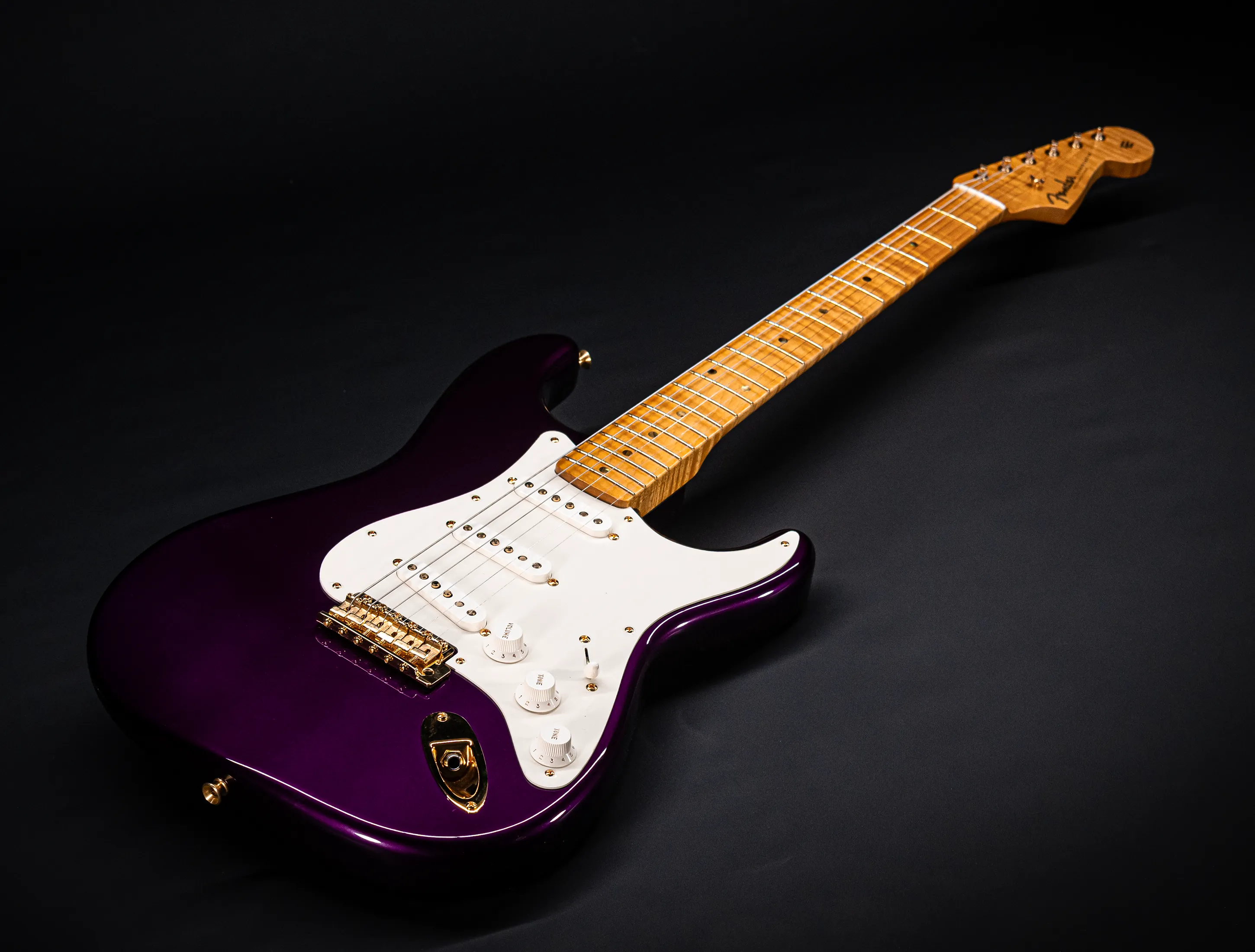Fender MBD 1957 Stratocaster GLOSS NOS flame Neck - Purple Metallic