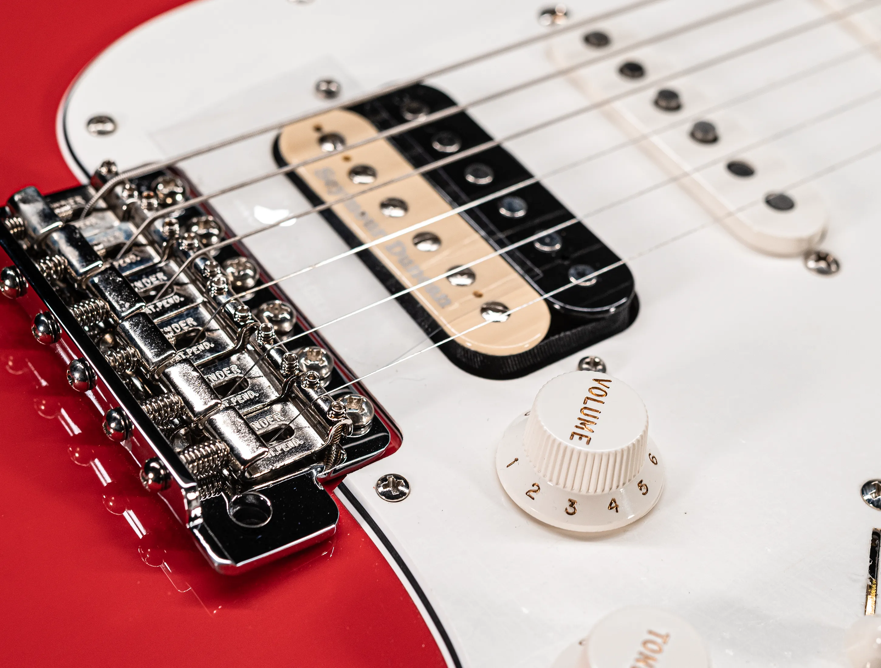 Fender MBD 1963 Humbucker Stratocaster GLOSS NOS flame Neck - Fiesta Red