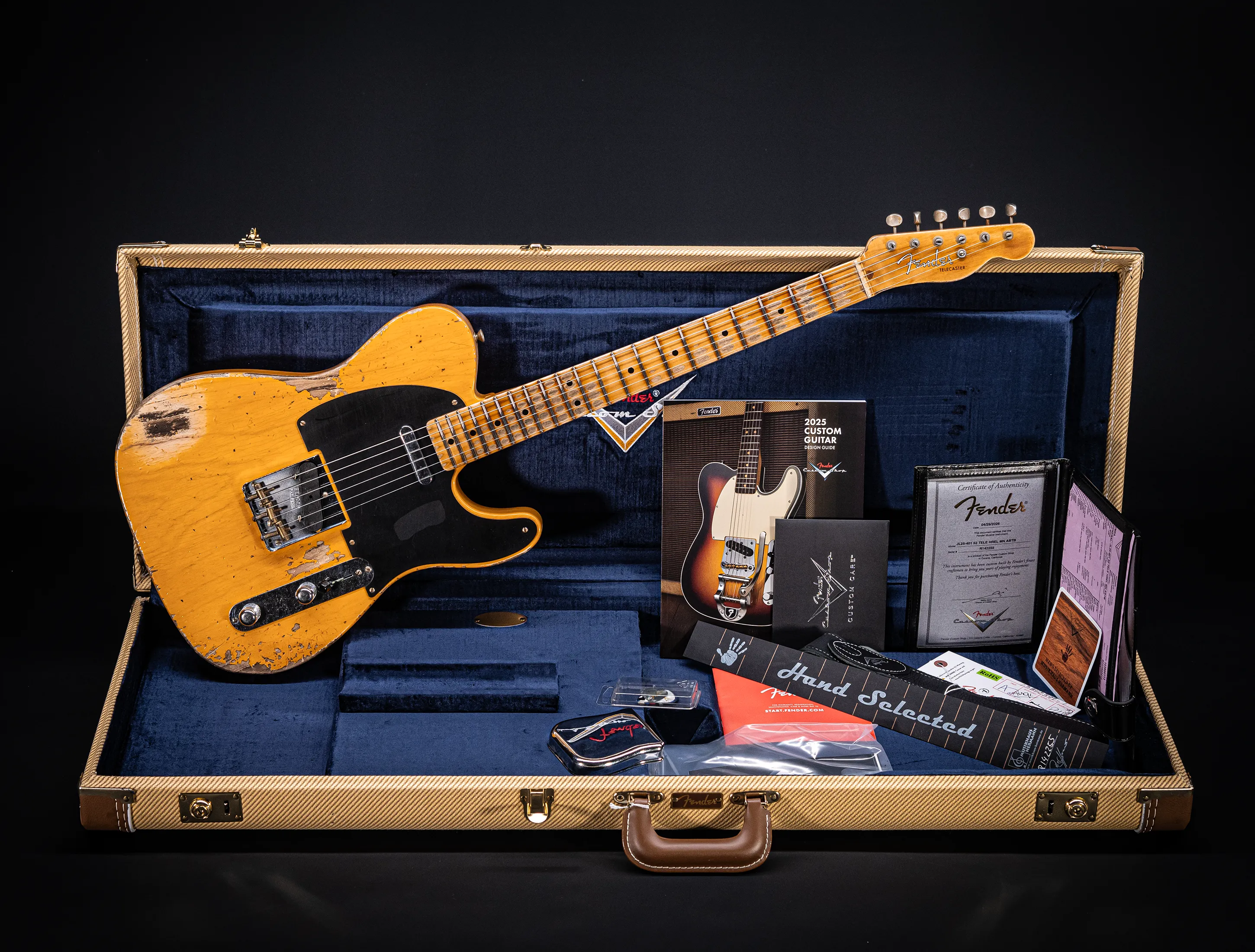 Fender MBD 1952 Telecaster Heavy Relic 1pc Ash Body - Butterscotch Blonde