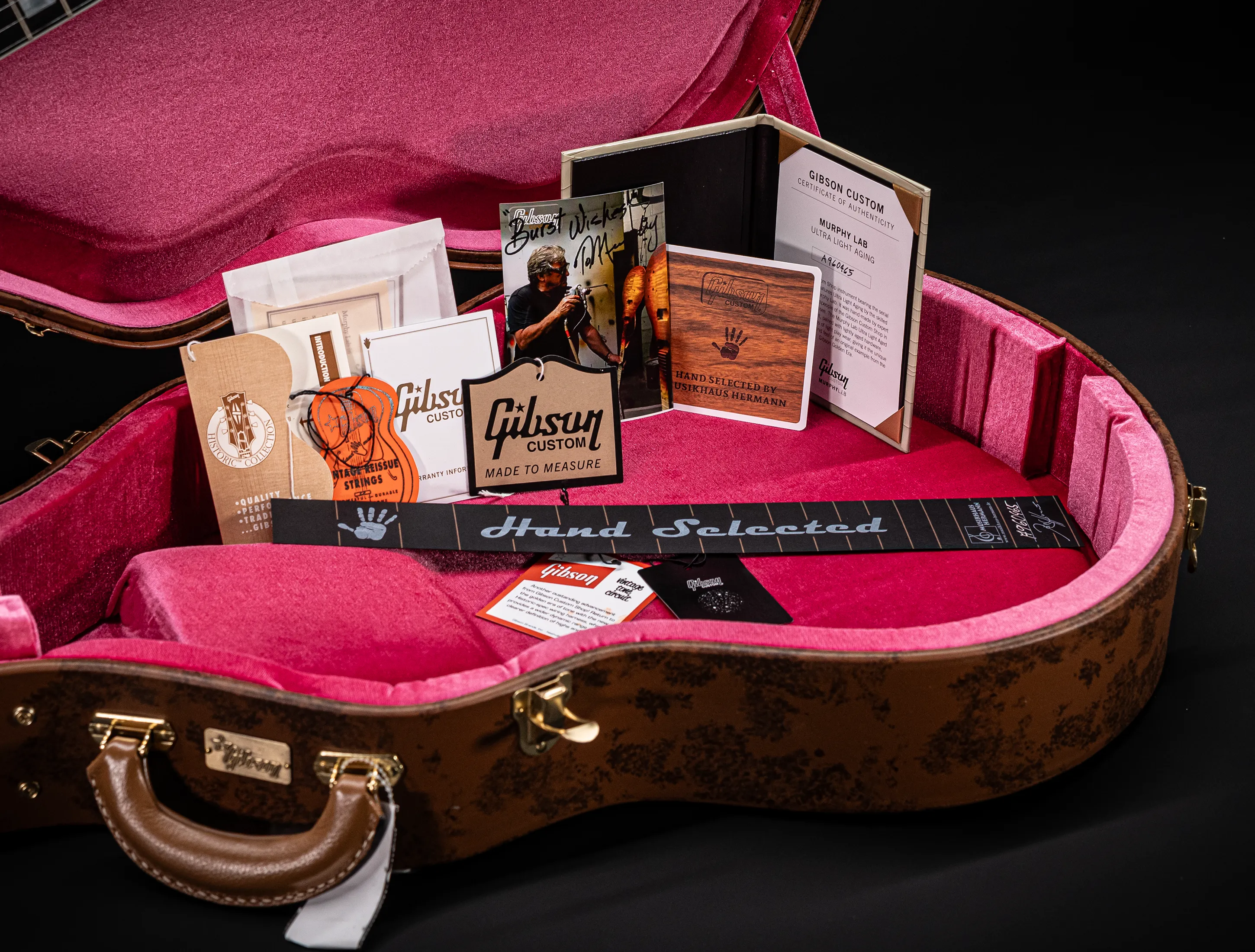 Gibson ES-355 1959 Custom Shop Murphy Lab Ultra Light Aged Figured Maple - Viking Red