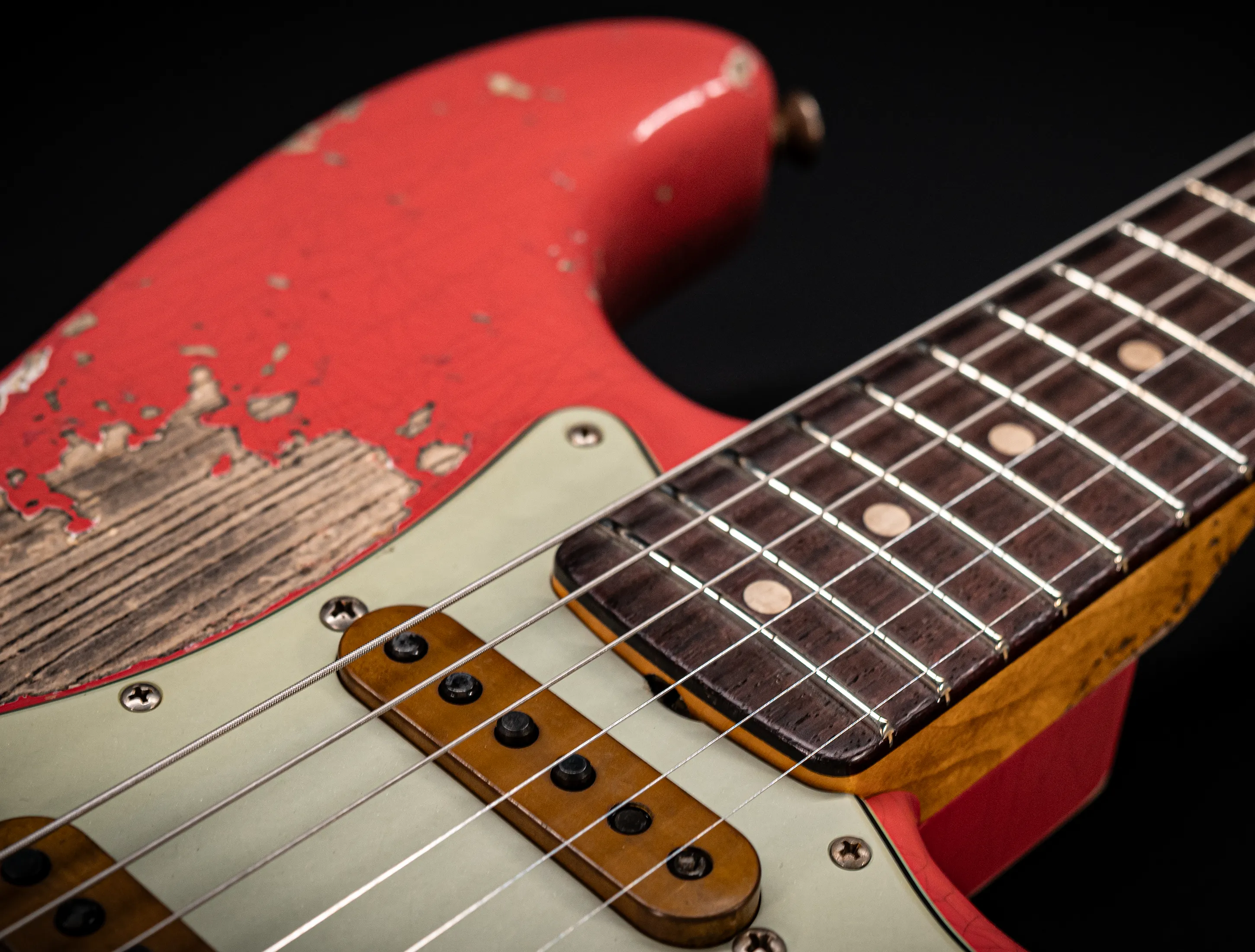 Fender MBD II 1962 Humbucker Stratocaster MIDAS Super Heavy Relic - ASH Body Fiesta Red