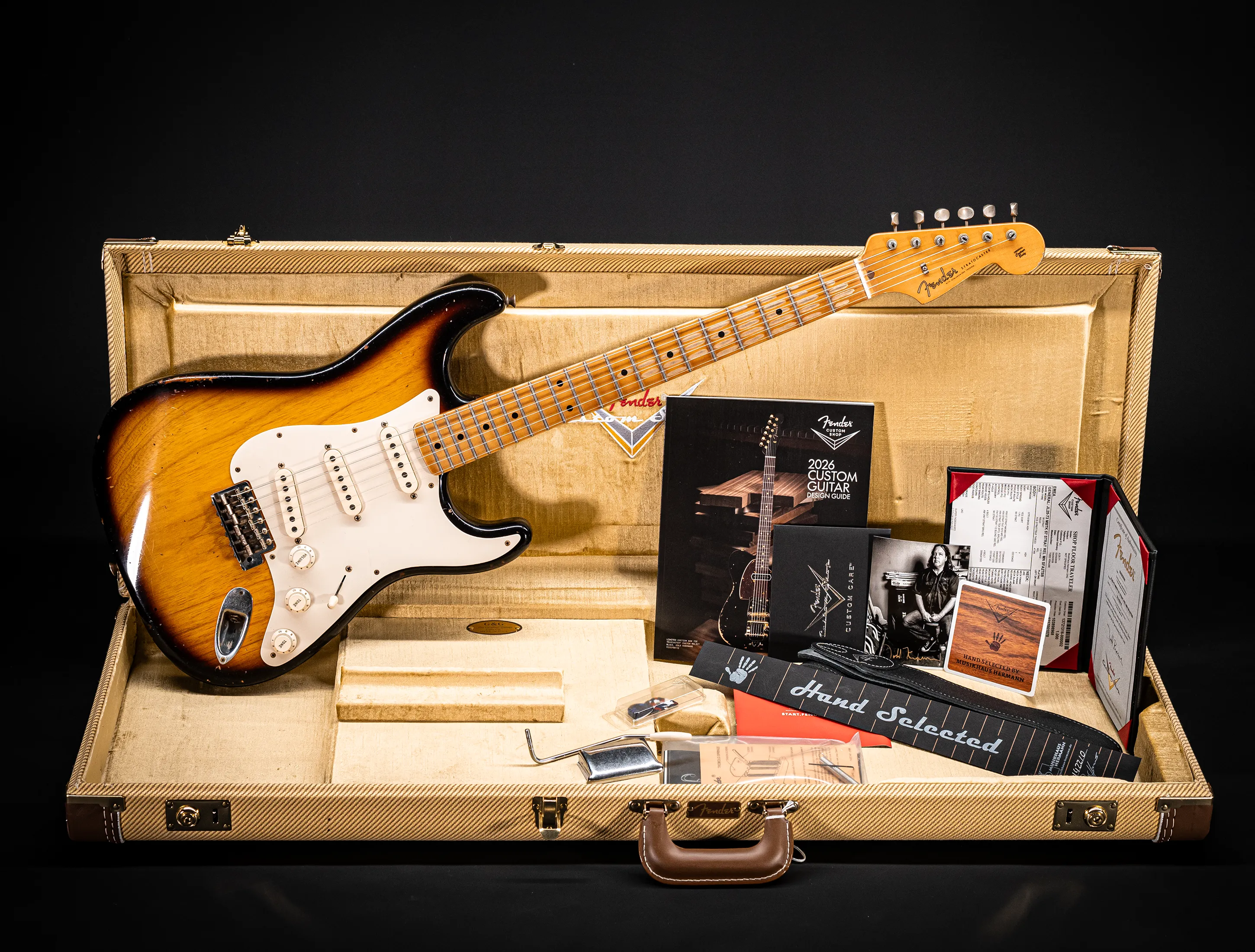 Fender Senior Masterbuilt Todd Krause 1957 Stratocaster Relic 1pc Ash Body - Sunburst