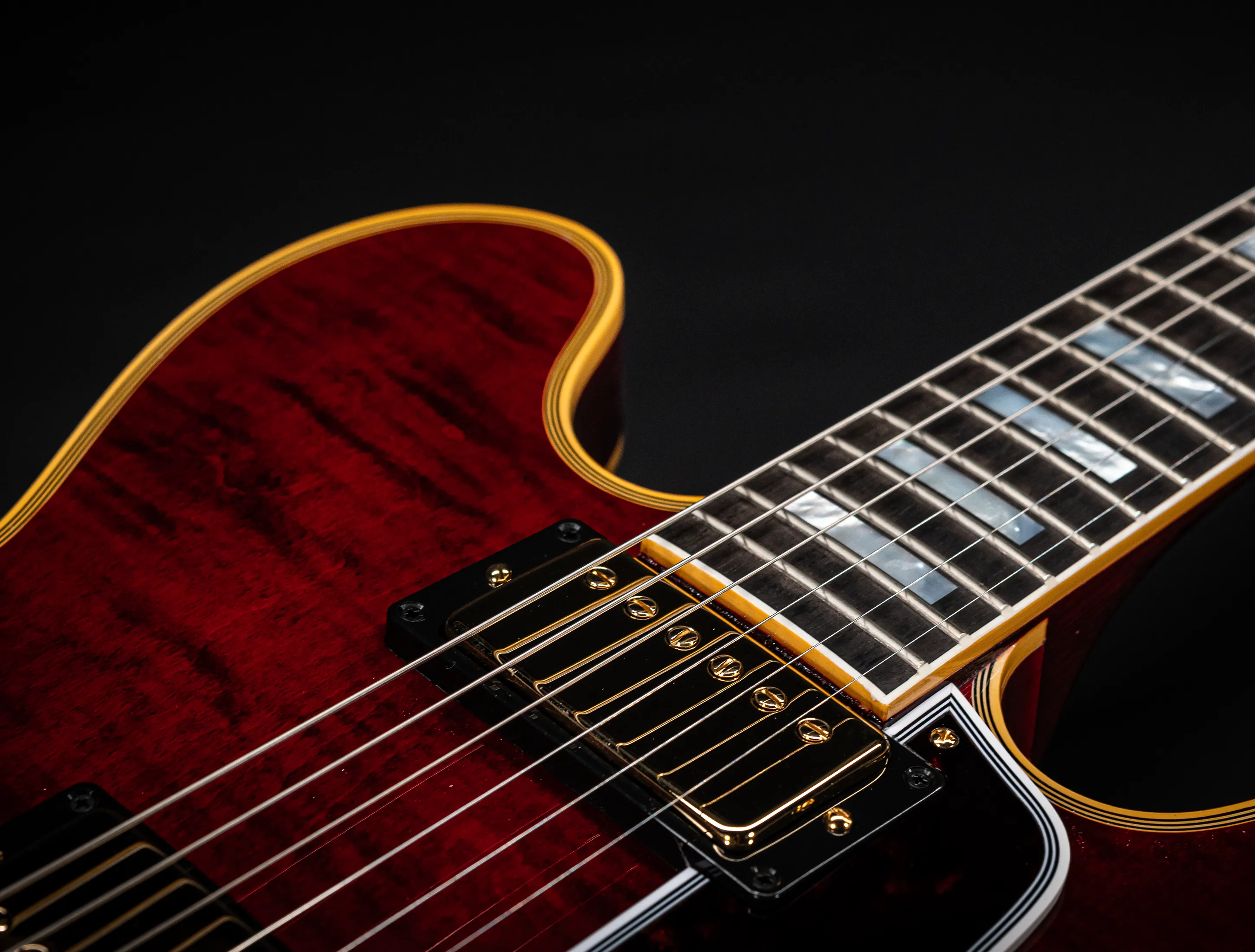 Gibson ES-355 1959 Custom Shop Gloss Figured Maple - Dark Viking Red