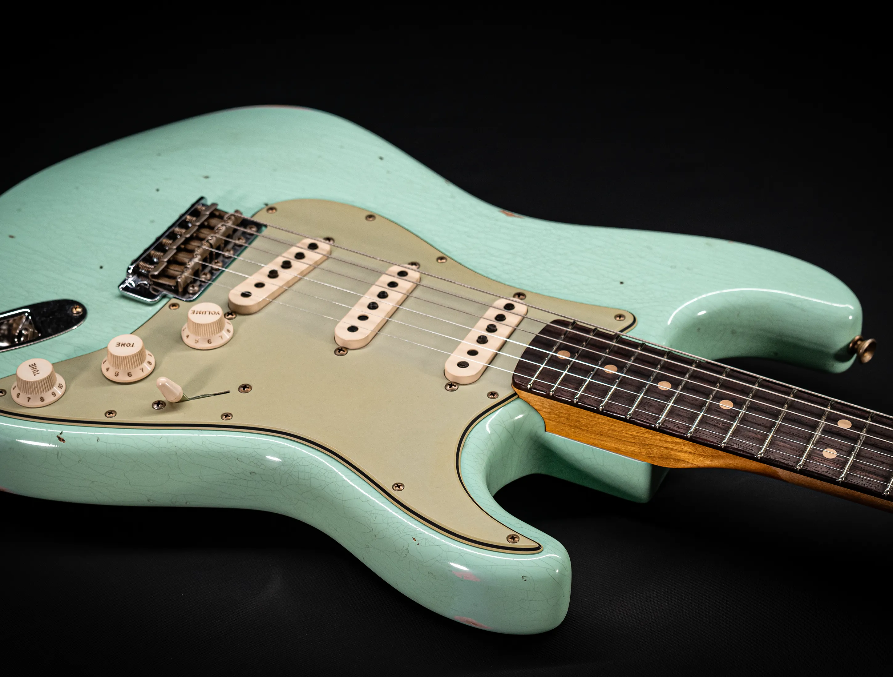 Fender MBD 1963 Stratocaster Relic - Aged Surf Green