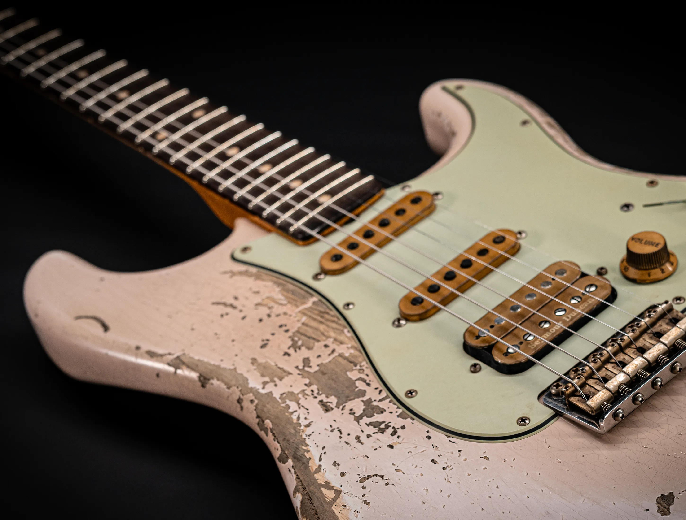Fender MBD II 1962 Humbucker Stratocaster MIDAS Super Heavy Relic - ASH Body Shell Pink