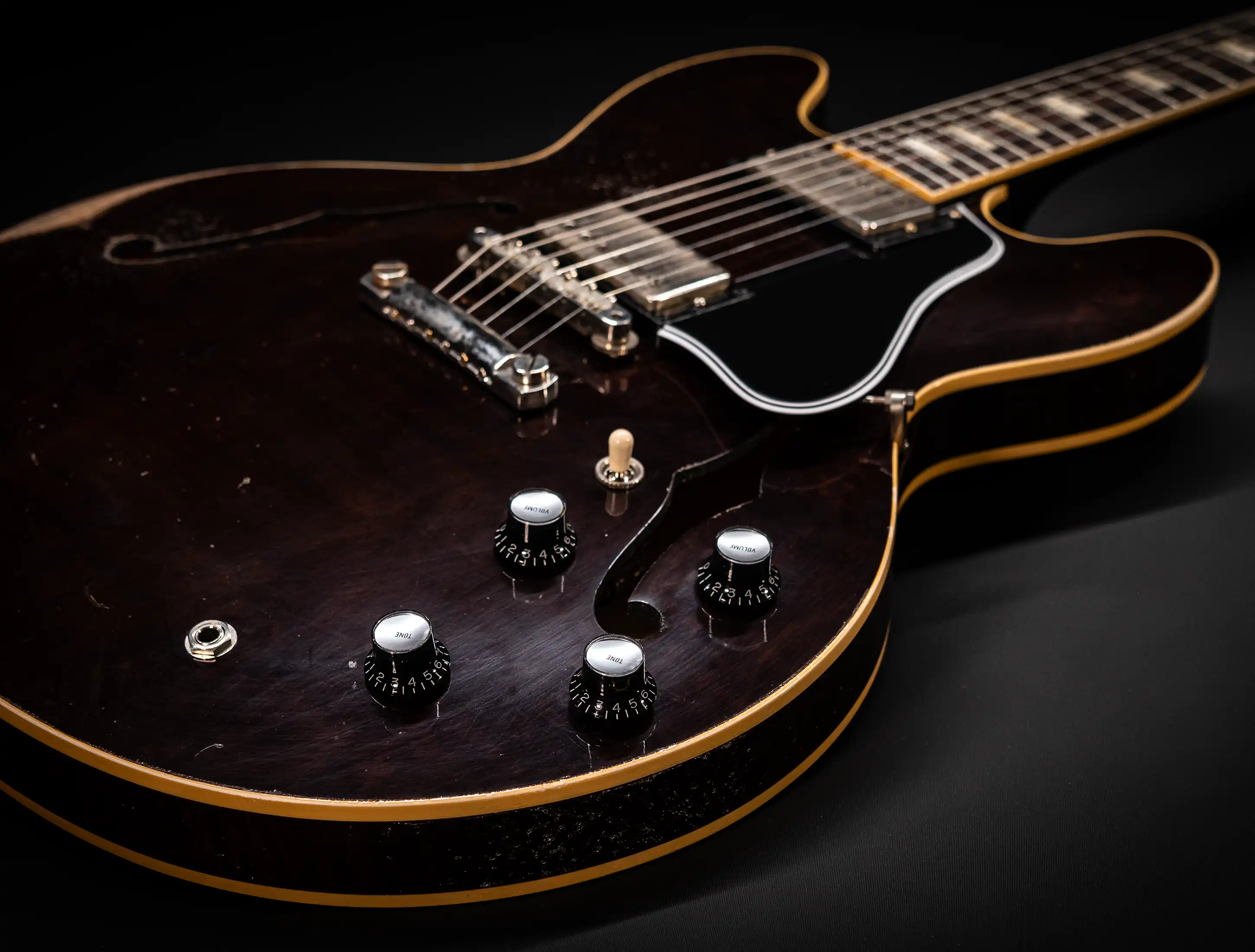 a154398 Gibson-ES-335-1964-Custom-Shop-Murphy-Lab-Heavy-Aged-Figured-Maple-Antique-Walnut-Stain