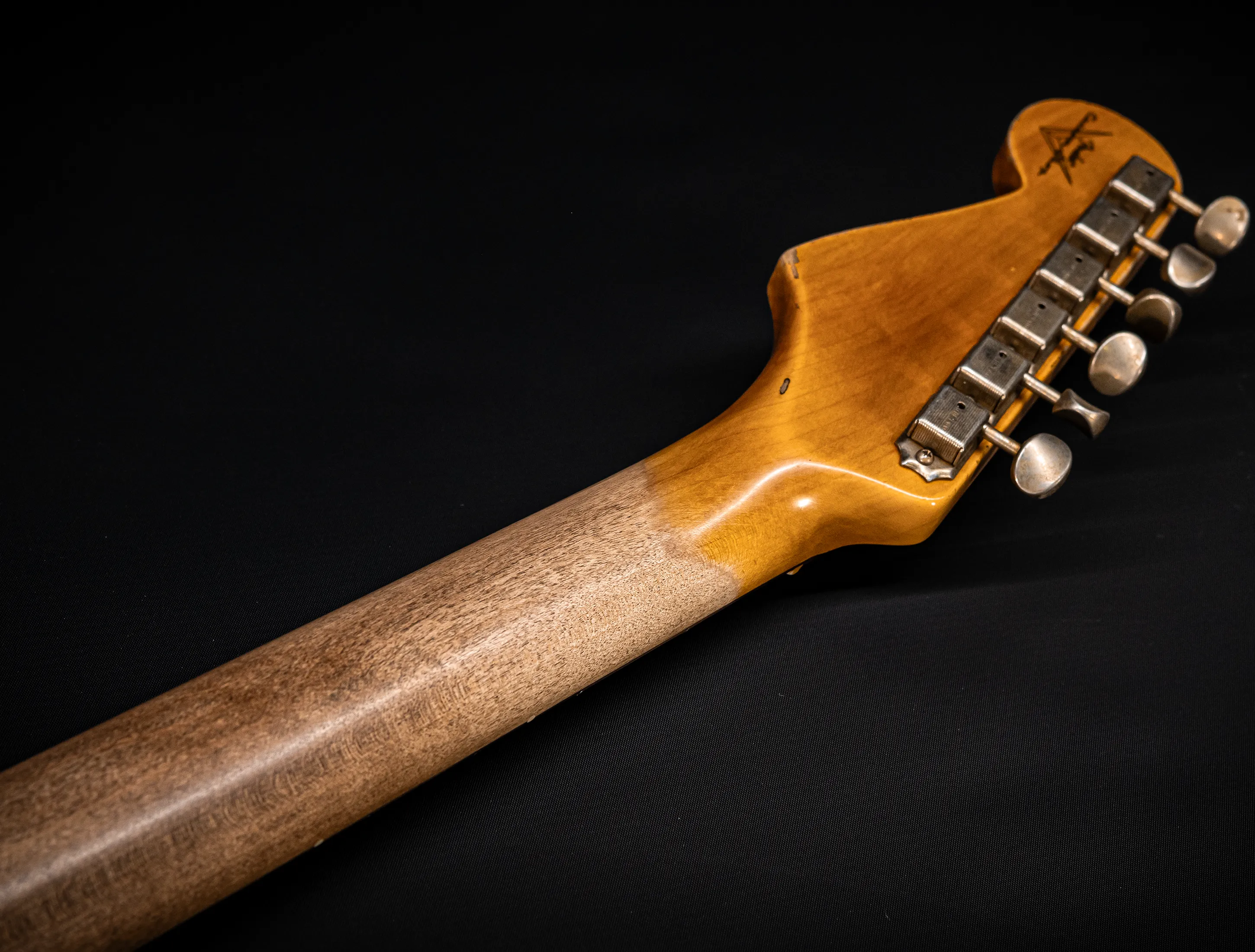 a173092Fender MBD Limited 1963 Humbucker Stratocaster Heavy Relic - Black Muikhaus-Hermann