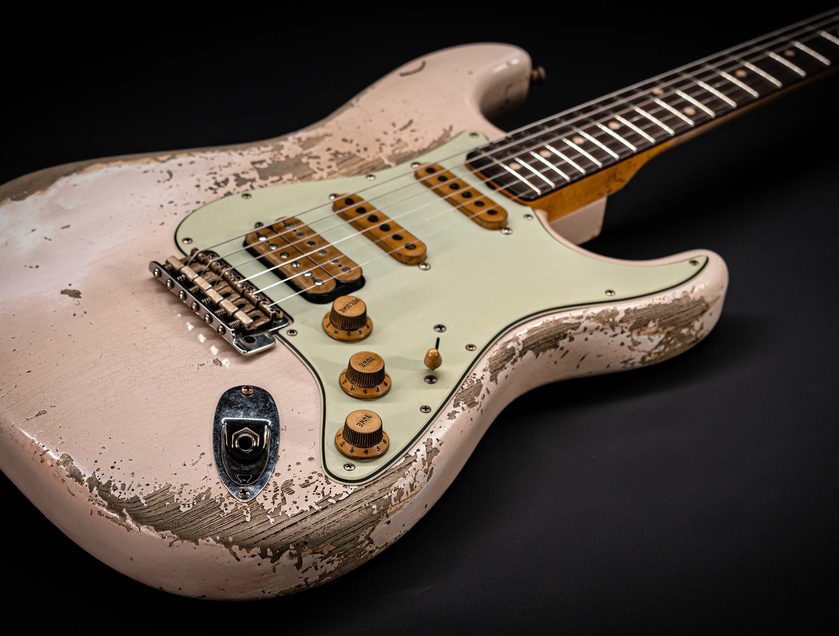 Fender MBD II 1962 Humbucker Stratocaster MIDAS Super Heavy Relic - ASH Body Shell Pink