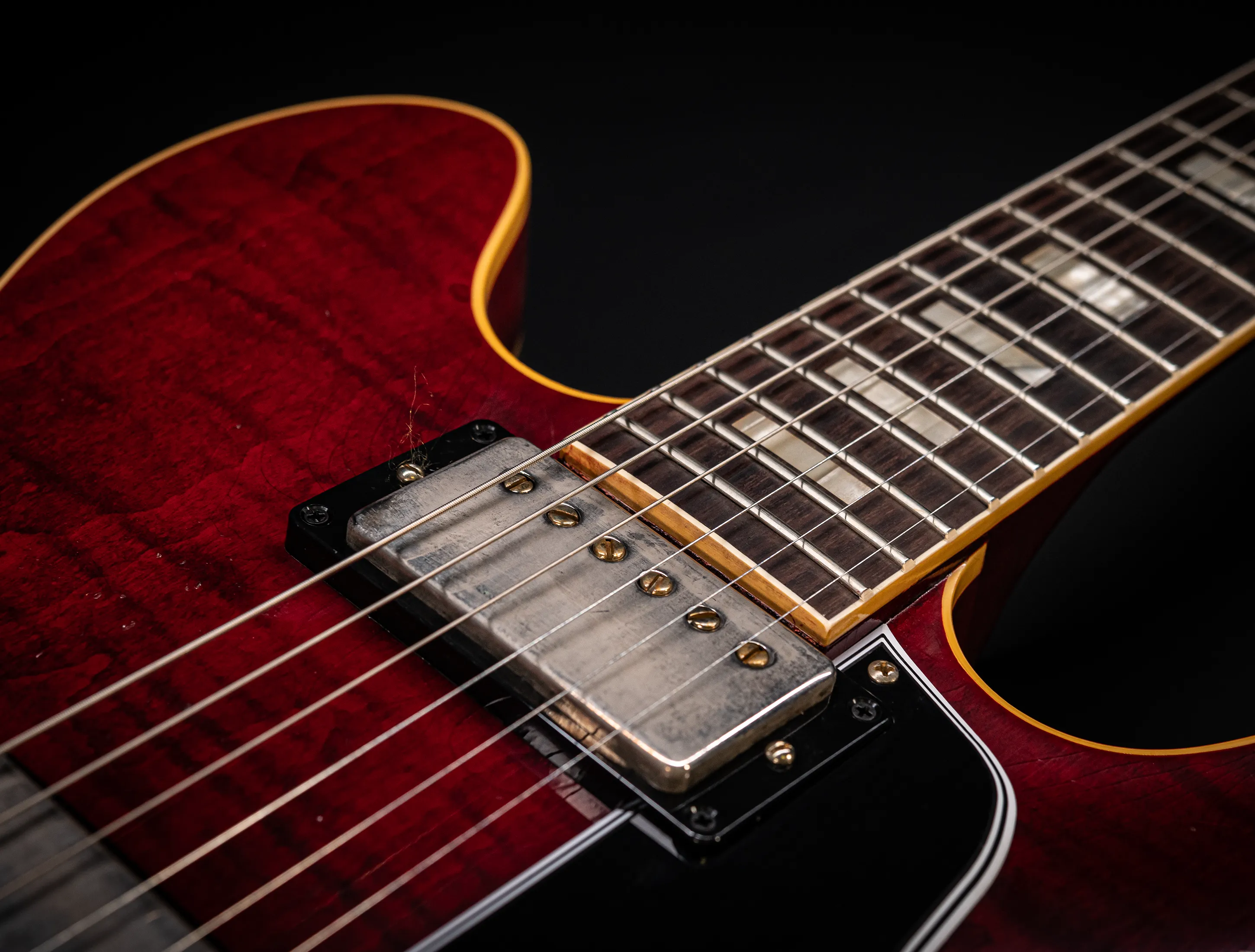 a165208 Gibson ES-335 1964 Custom Shop Murphy Lab Light Aged Figured Maple - 60s Viking Red