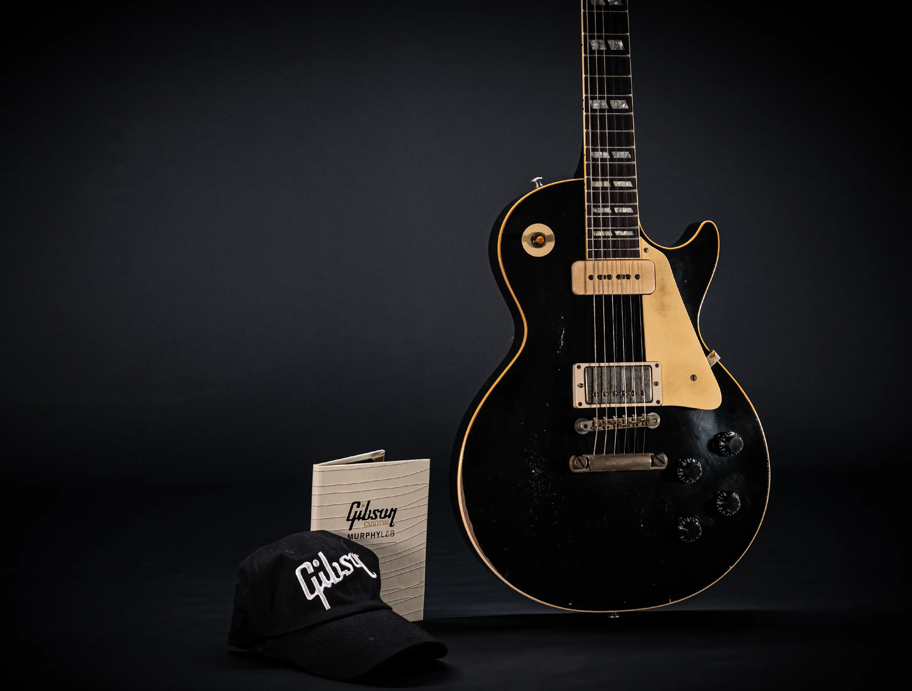 Gibson Les Paul 1956 Standard P90&HB "Factory Black" Murphy Lab Heavy Aged Heroes Greatest Hits
