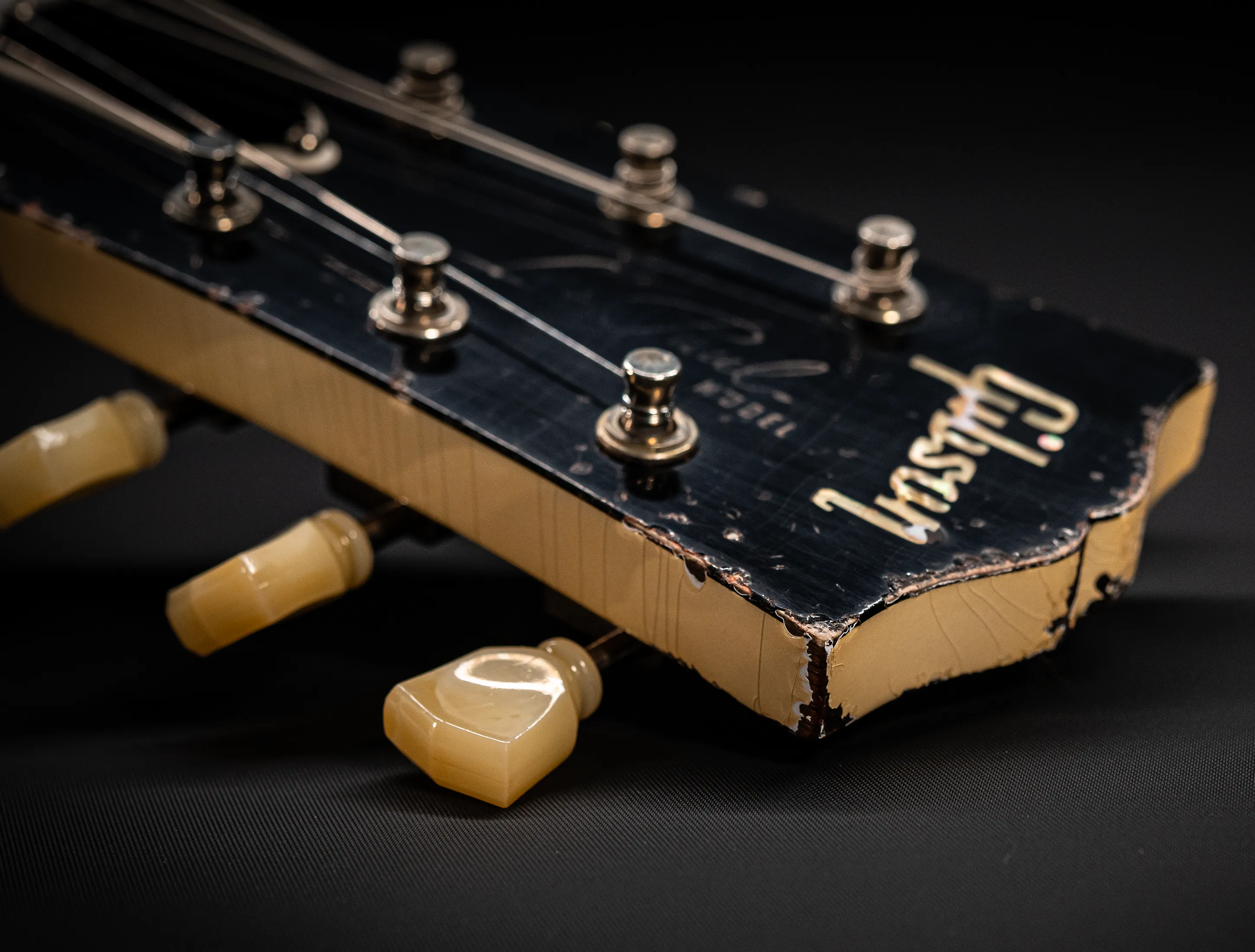 a162848 Gibson Les Paul 1958 Standard Murphy LAB Heavy Aged Black Checkerboard