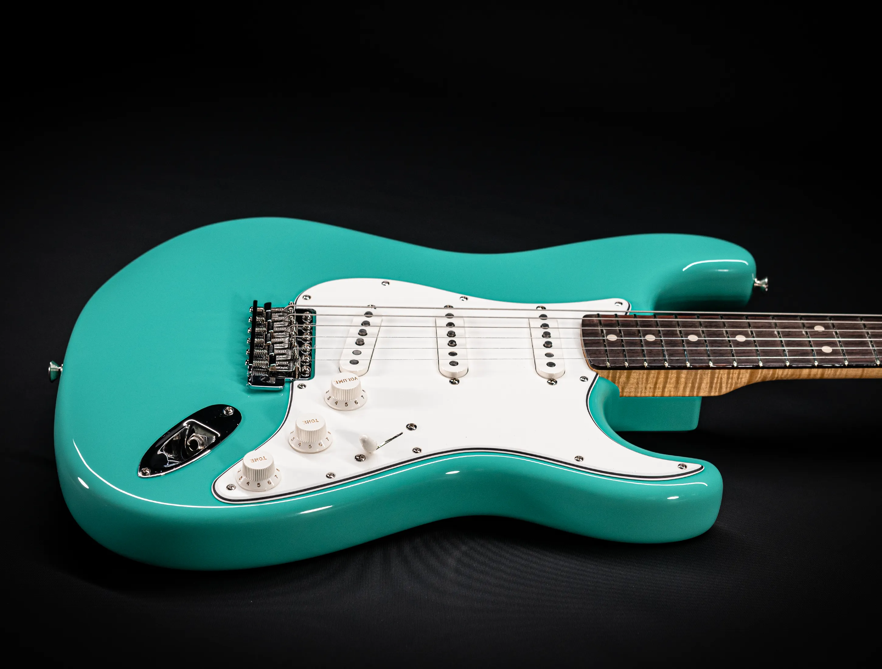 Fender MBD 1963 Stratocaster GLOSS NOS flame Neck - Sea Foam Green