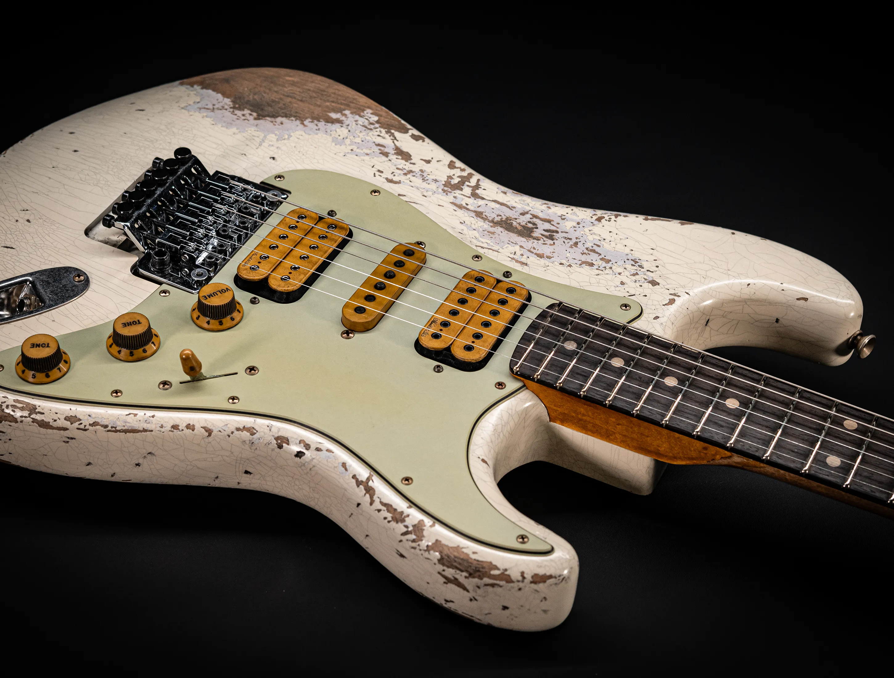 Fender MBD II 1962 FLOYD ROSE Stratocaster MIDAS Super Heavy Relic - Olympic White